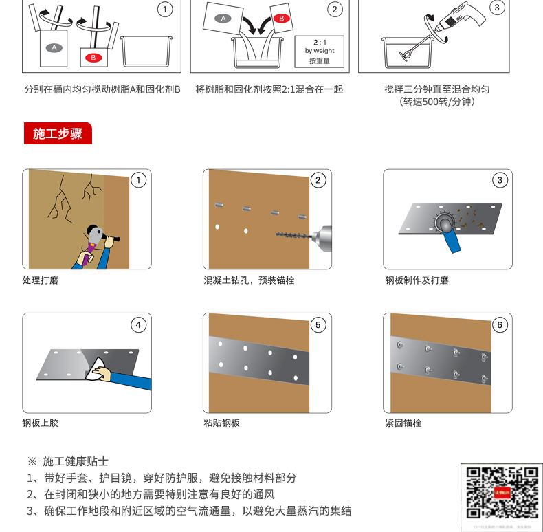 包钢市中粘钢加固施工过程